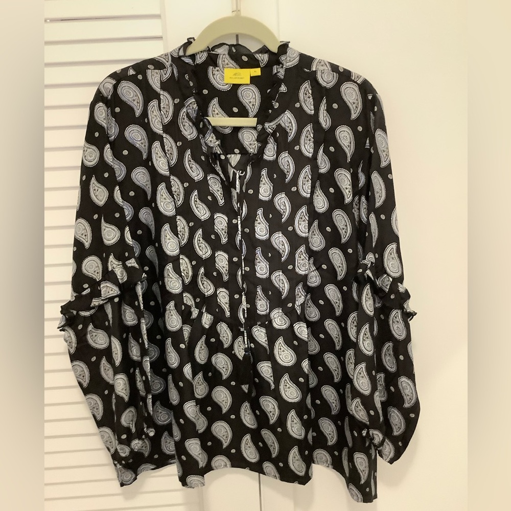 Roller Rabbit silk paisley blouse